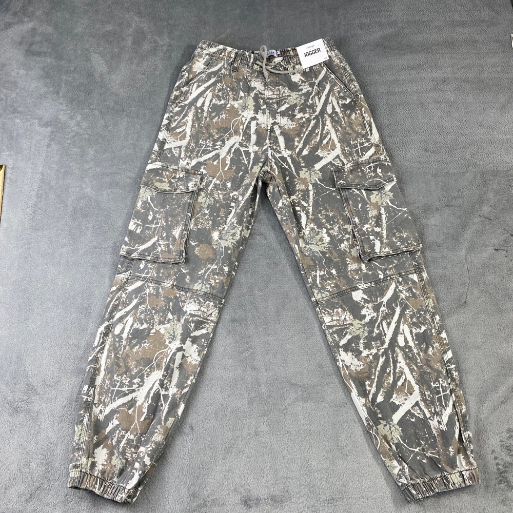 Refuge‎ Camo Cargo Jogger Pants Relaxed Fit Drawstring 26W Small Hiking Hunting